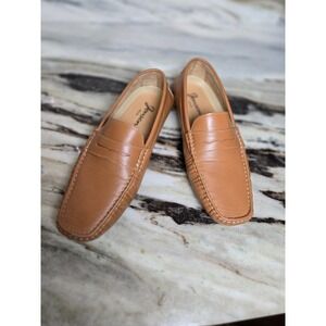 Jousen Men Casual Brown Leather Penny Loafer AMY802A Comfort Sz 9